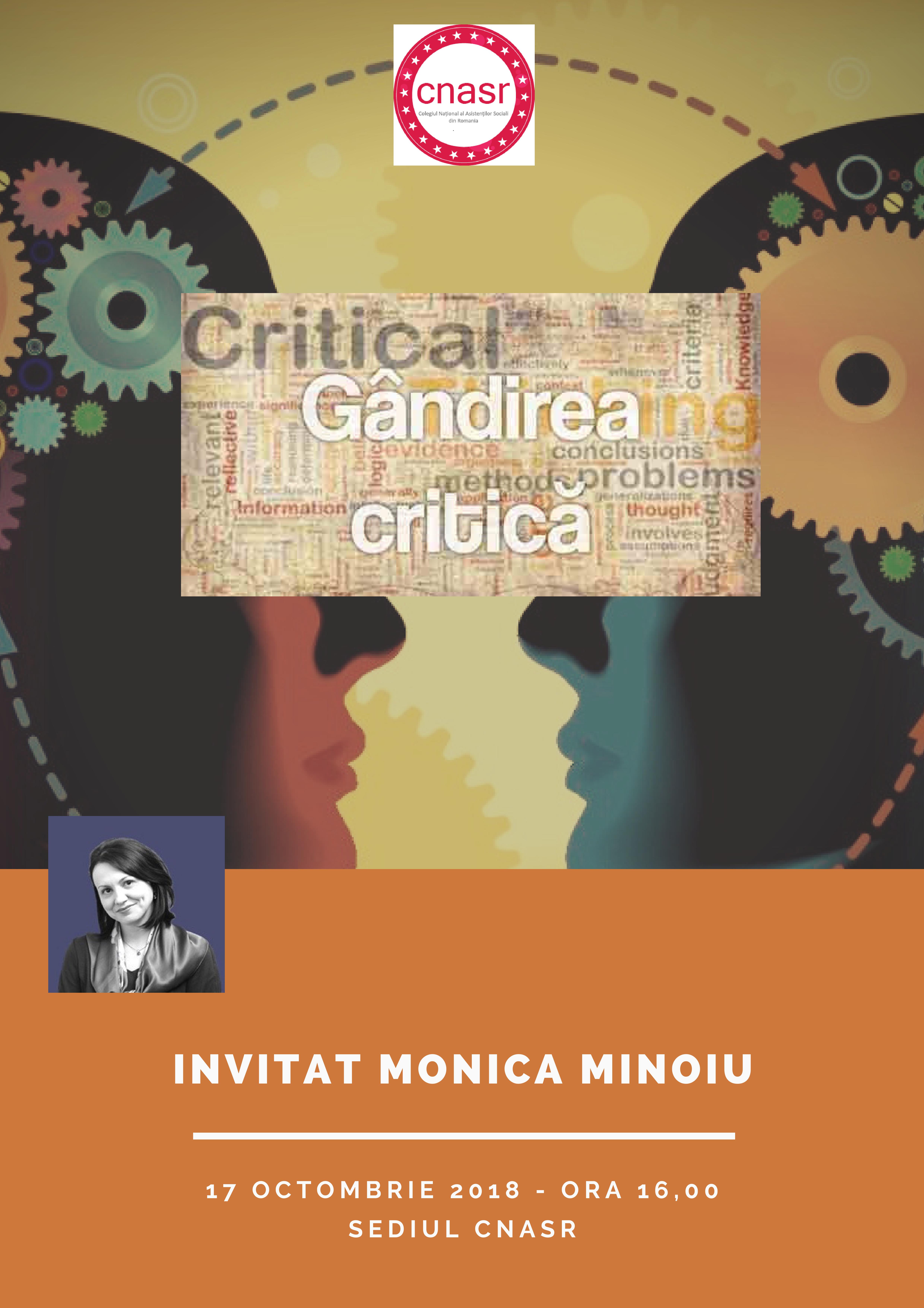 Întâlnire DIALOGURI- ”Gândirea critică în contextul asistenței sociale”, 17.10.2018 Întâlnire DIALOGURI- ”Gândirea critică în contextul asistenței sociale”, 17.10.2018